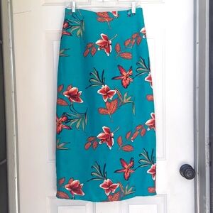 Wrap Straight Floral Skirt.